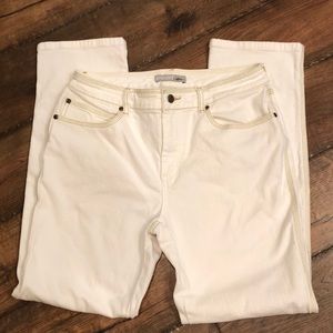 CHICO’S Size 1.5 Platinum White Straight Leg Jeans